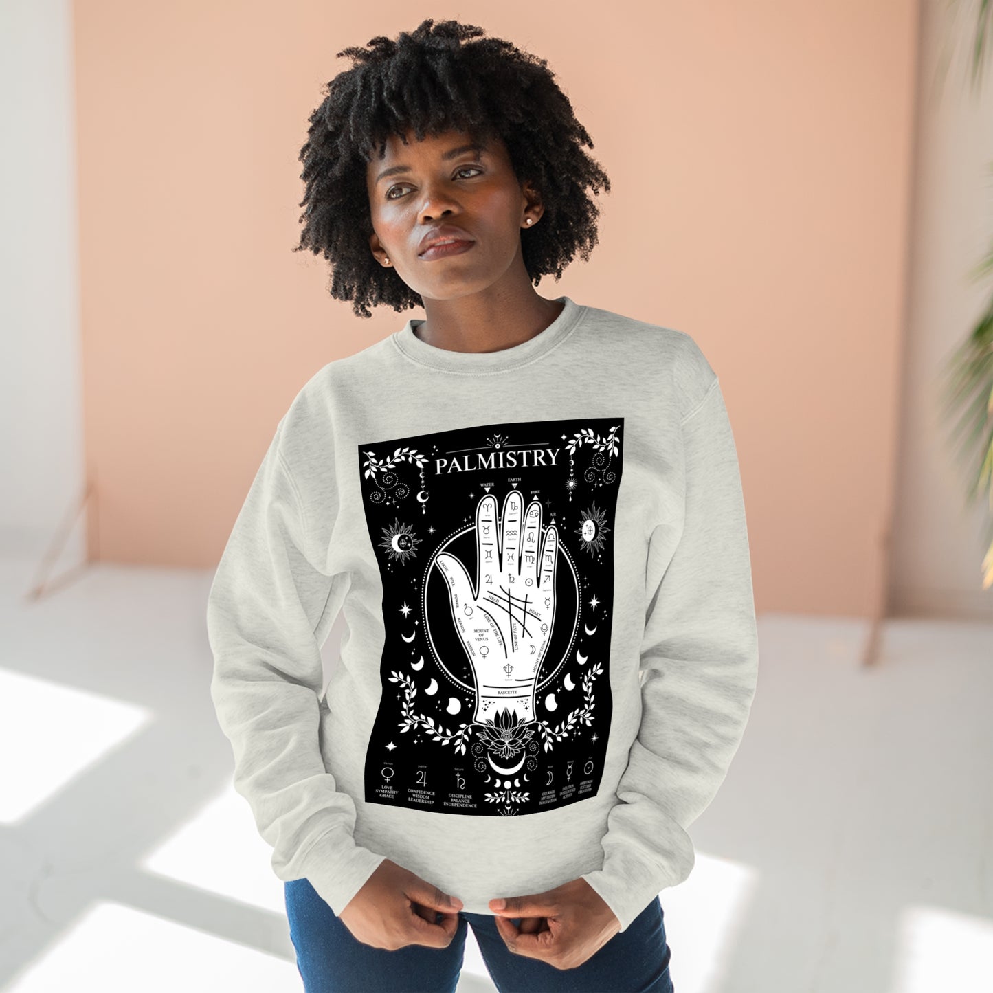 Palmistry Unisex Premium Crewneck Sweatshirt