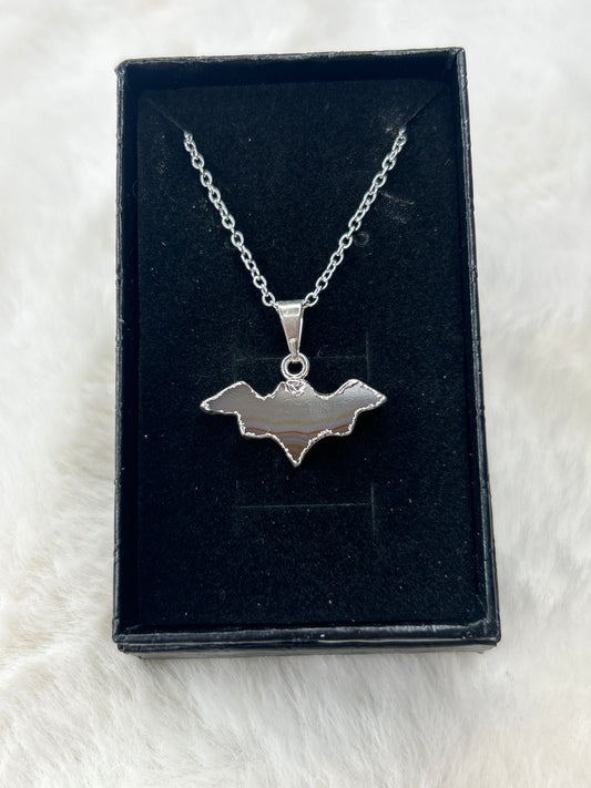 Agate Bat Necklace