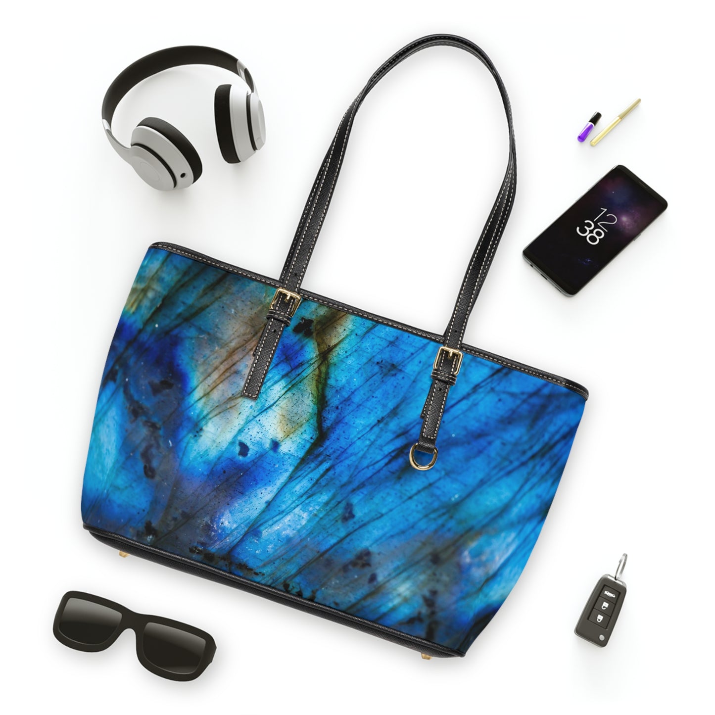 Labradorite PU Leather Shoulder Bag