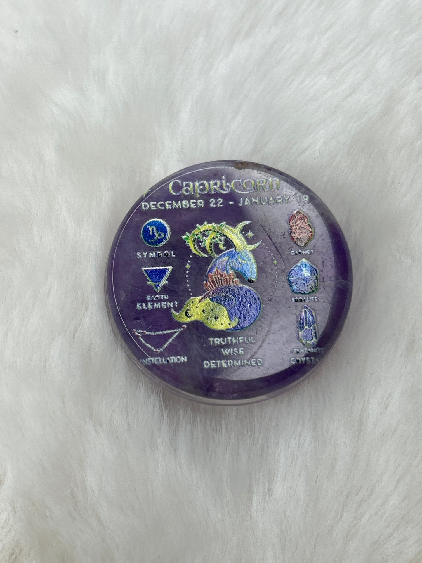 Capricorn Amethyst Pop-Socket