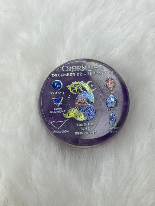 Capricorn Amethyst Pop-Socket