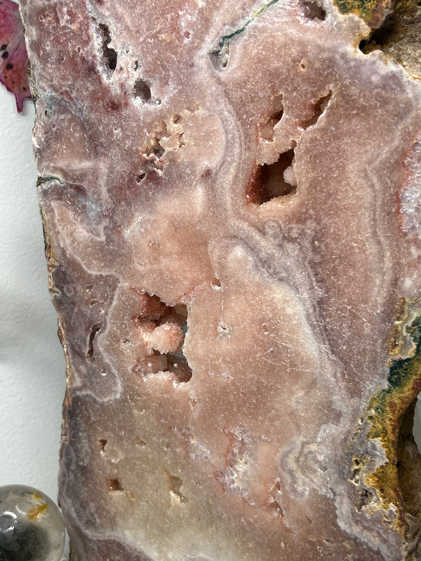 XXL pink Amethyst Slab on Swivel Stand