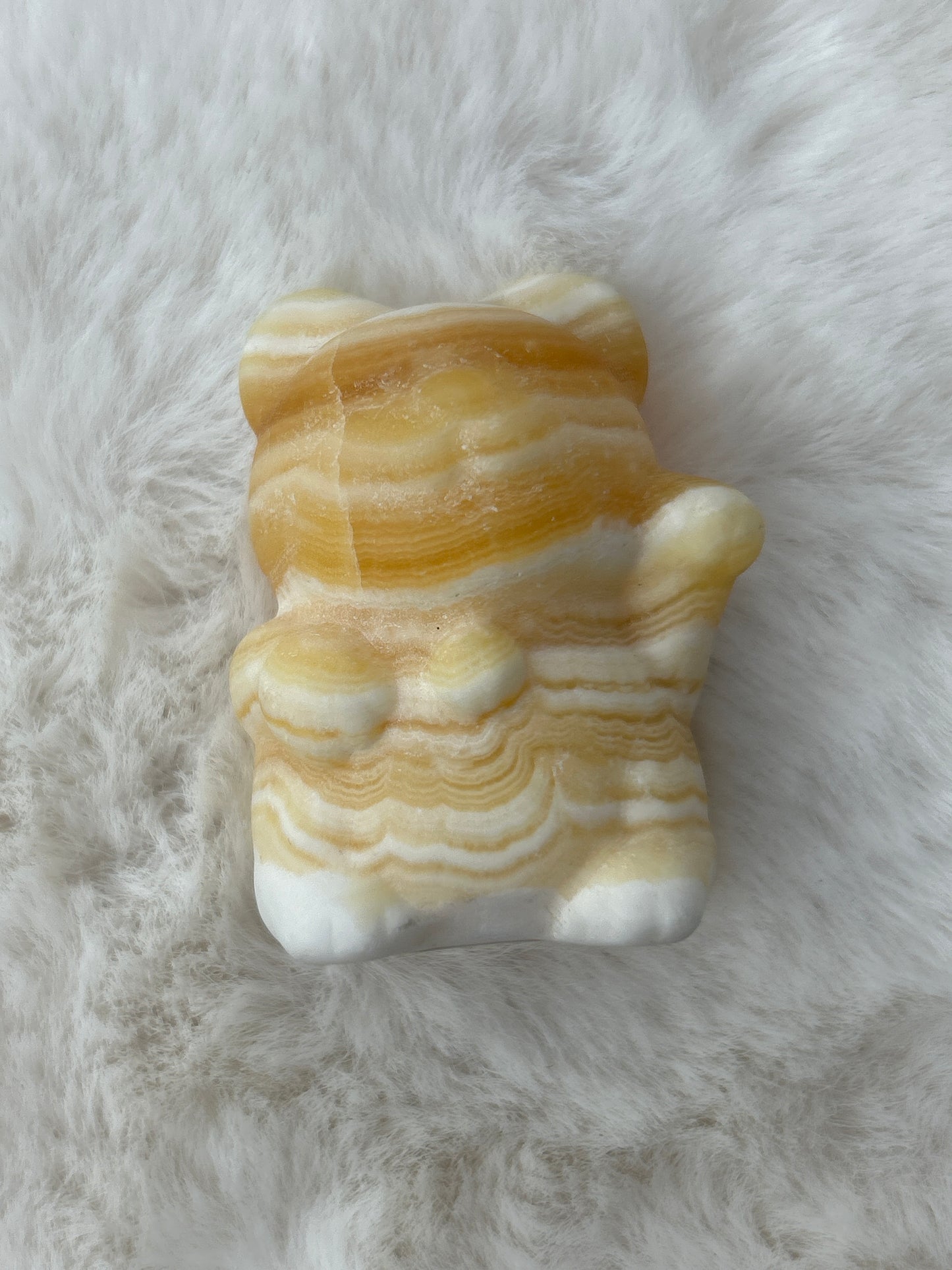 Orange Calcite Lucky Cat