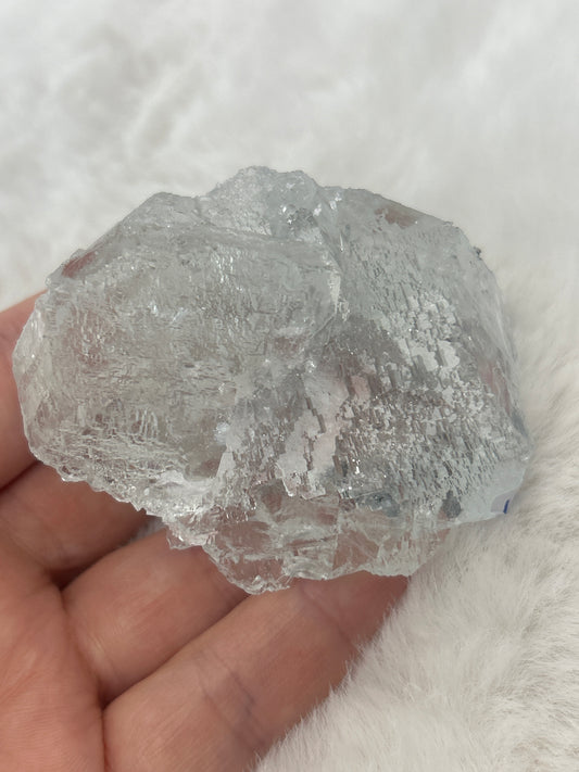 Colourless Fluorite with Enhydro!-RARE