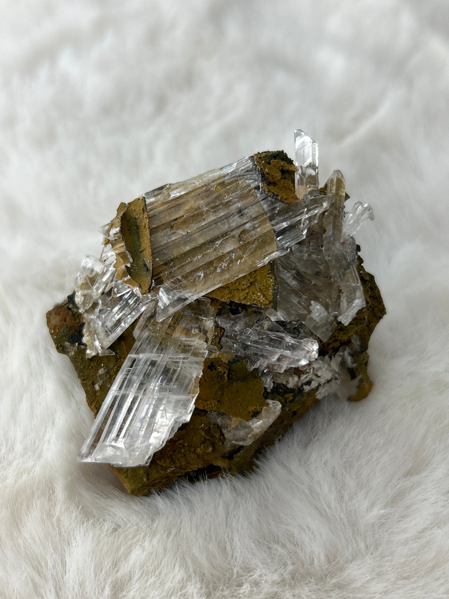 Crystal Clear Selenite on Matrix