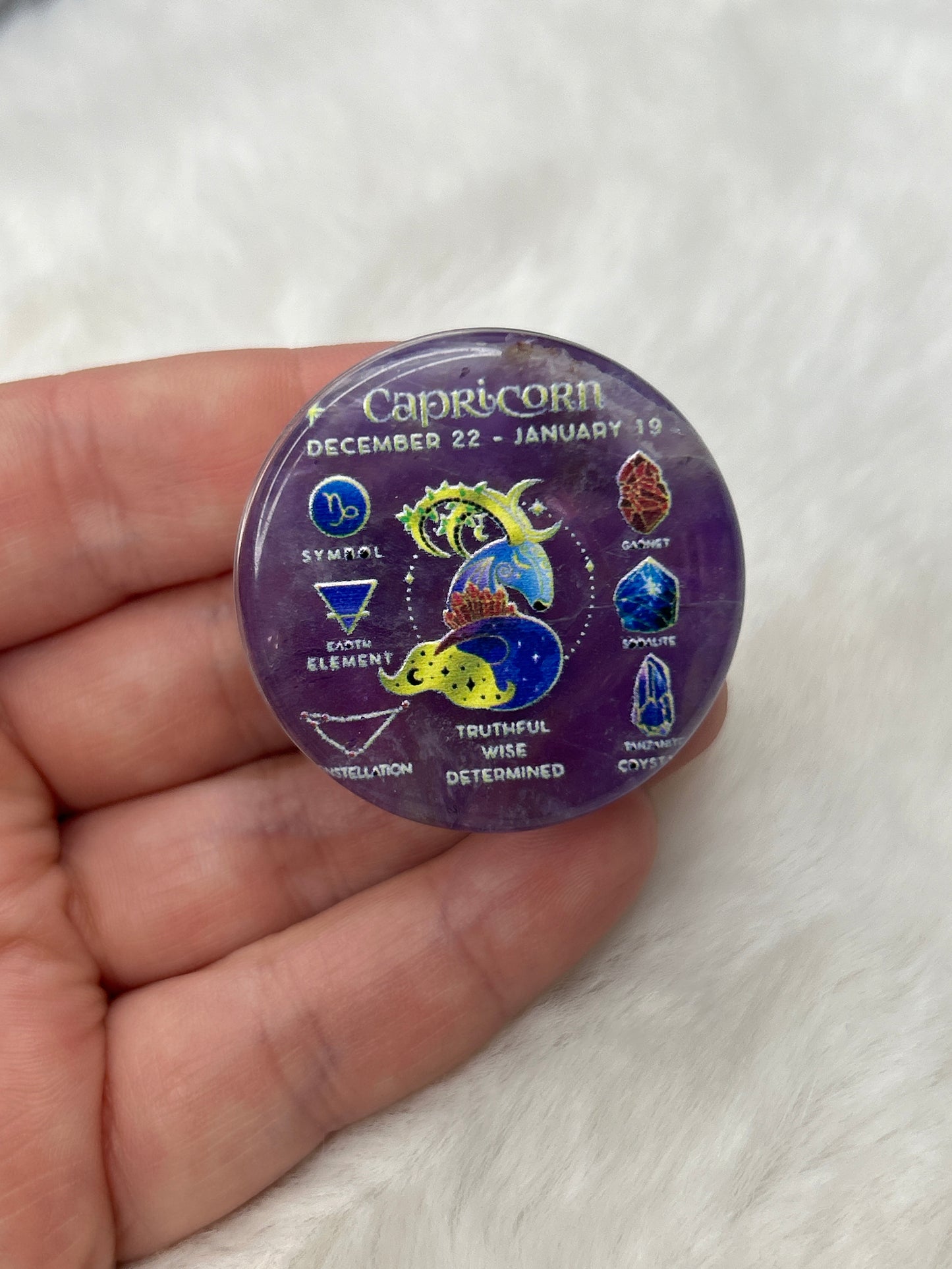 Capricorn Amethyst Pop-Socket