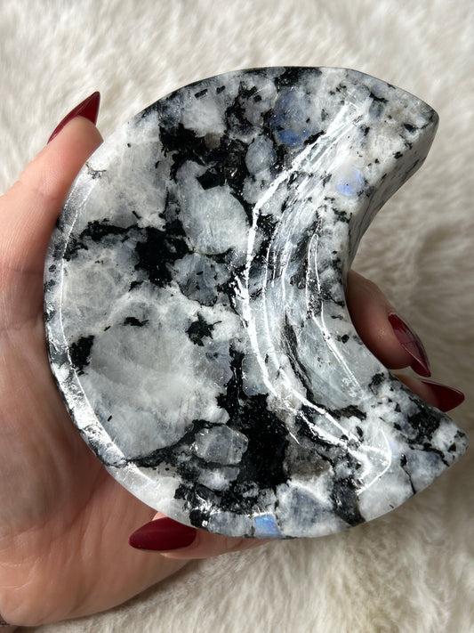 Rainbow Moonstone Moon Bowl