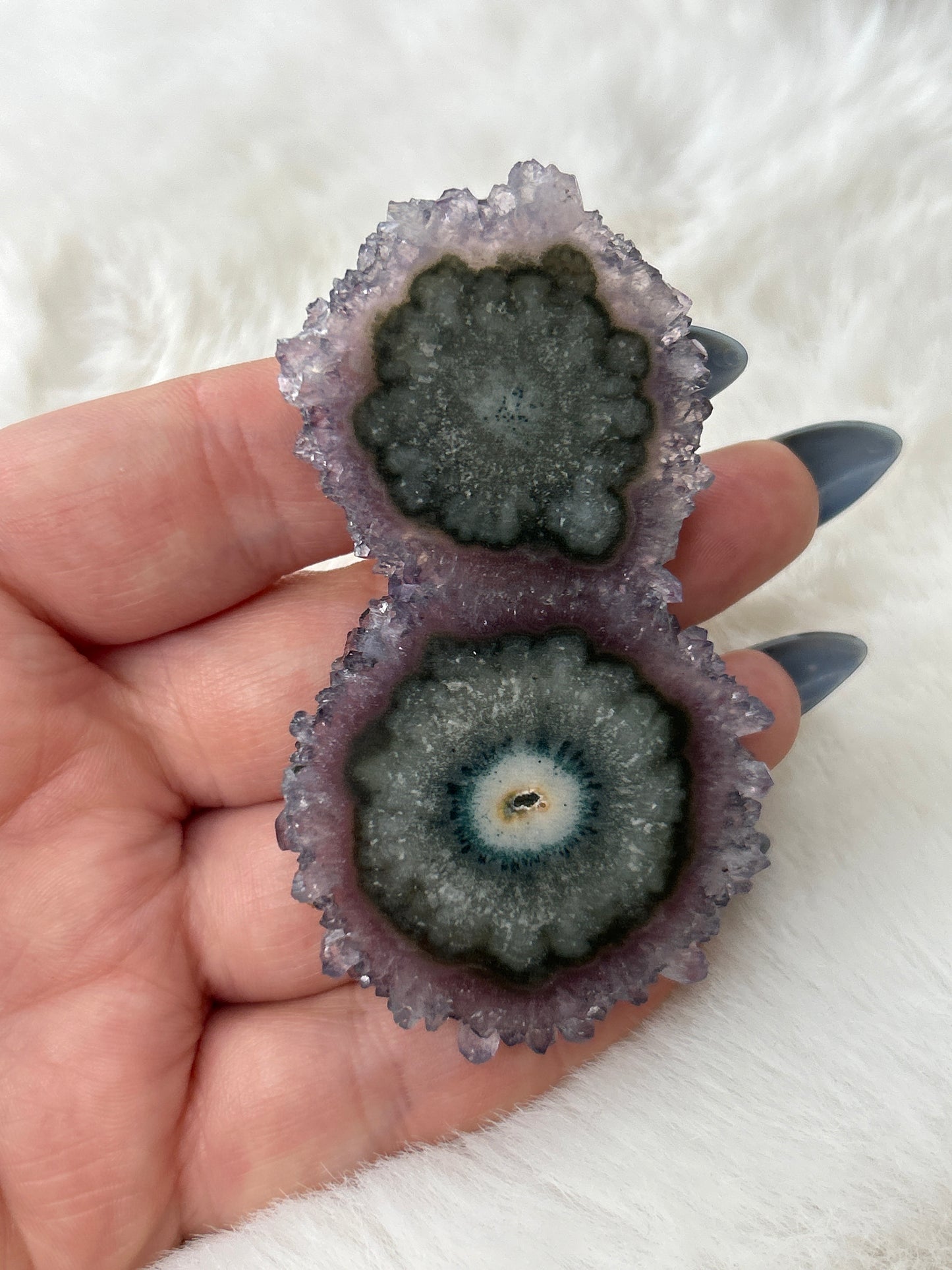 Amethyst Double Stalactite Slice