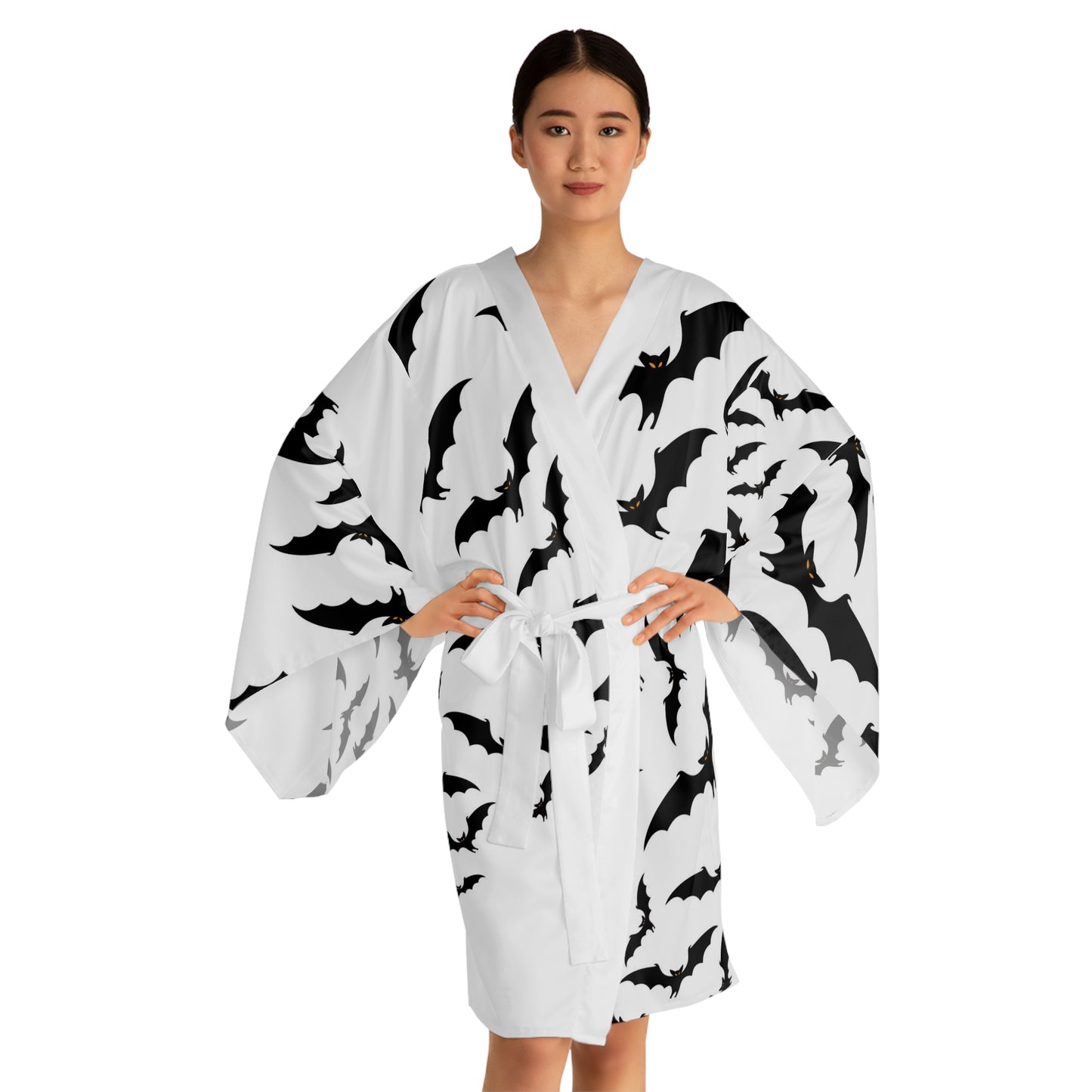 Bat Long Sleeve Kimono Robe (AOP)