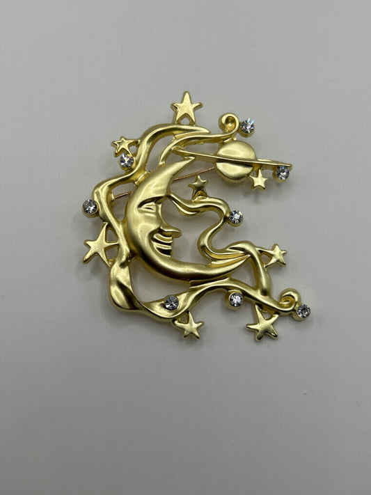 Celestial Moon Brooch