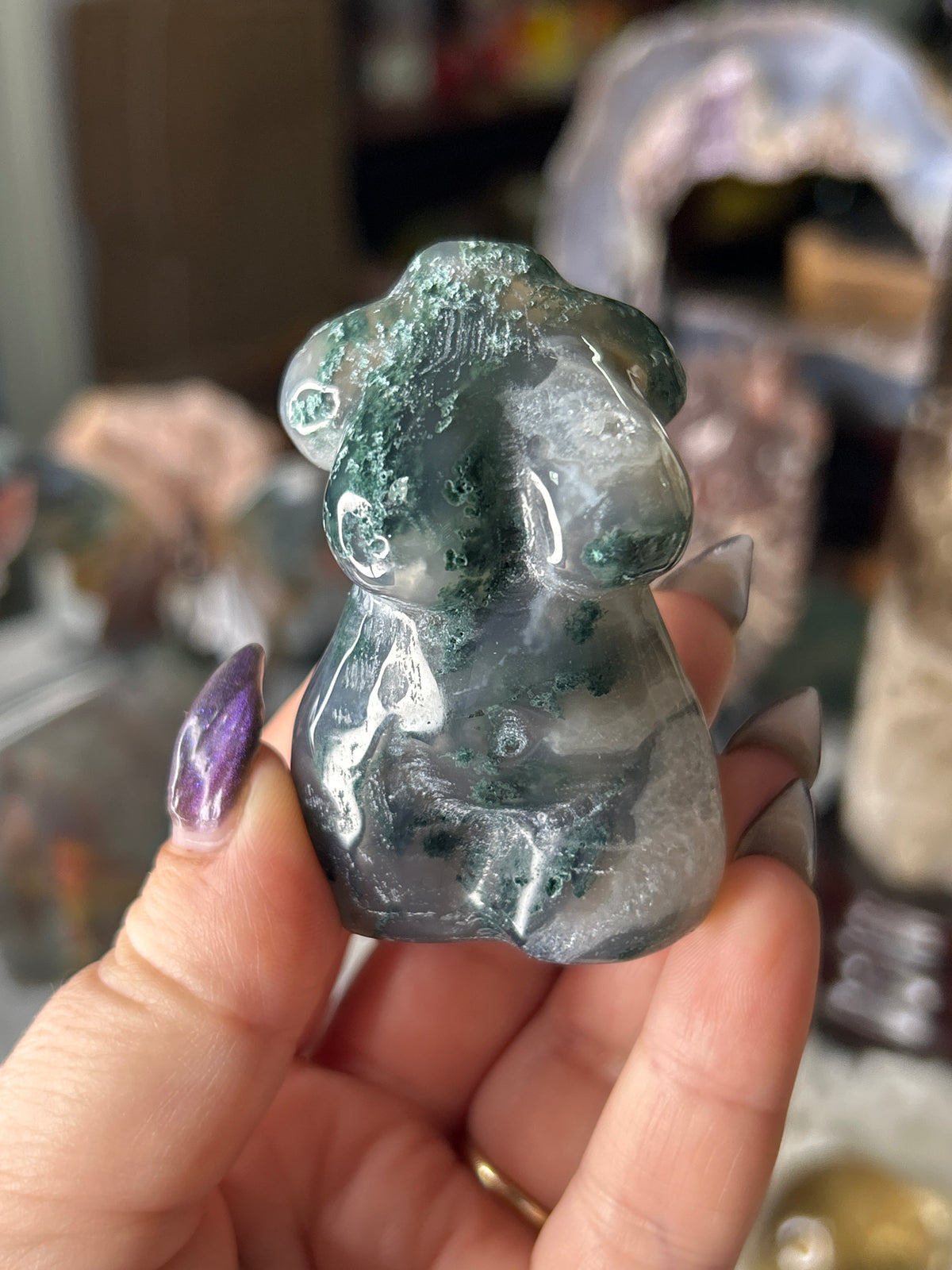 Moss Agate Goddess Body