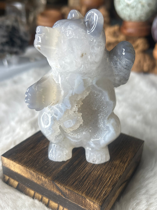 Druzy Agate Bear