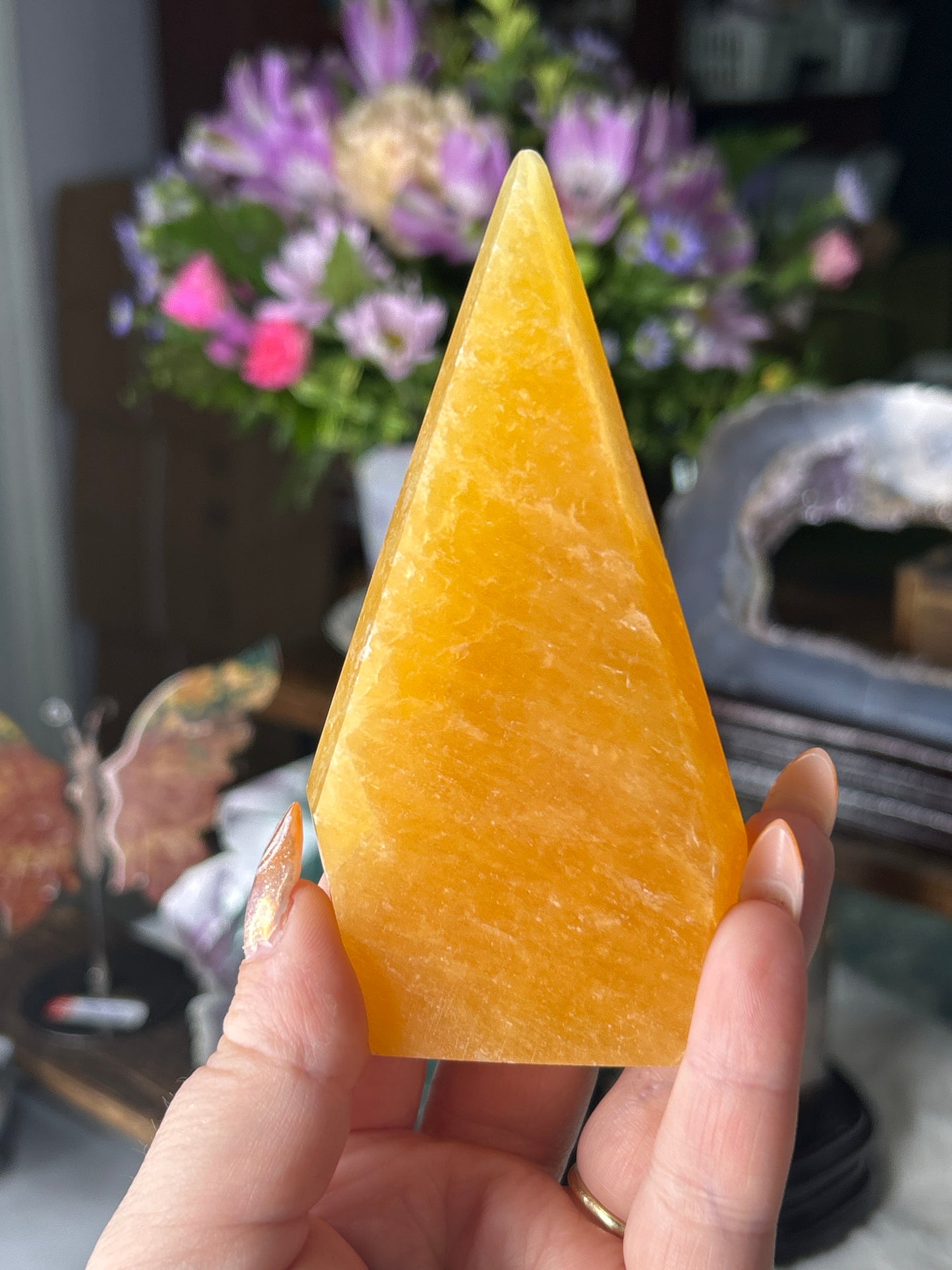 Orange Calcite Point