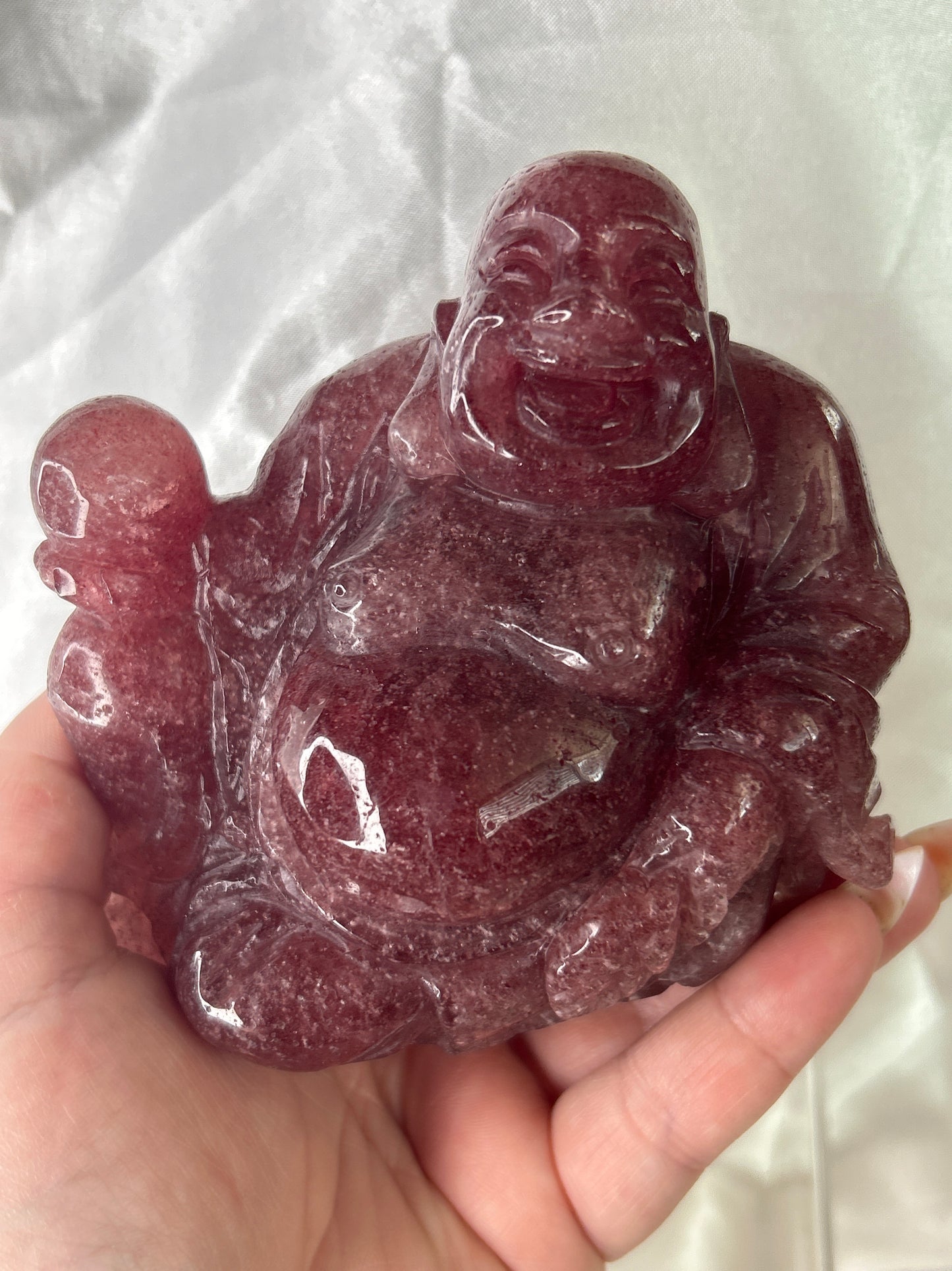 Strawberry Quartz Buddha
