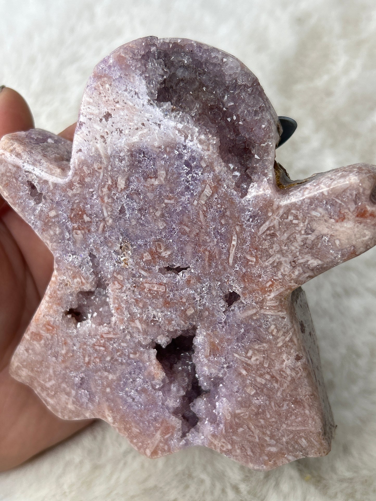 Druzy Pink Amethyst Ghost