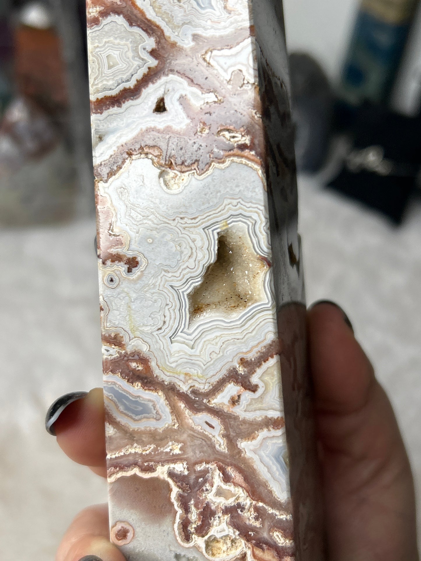 XL Mexican Lace Agate Tower