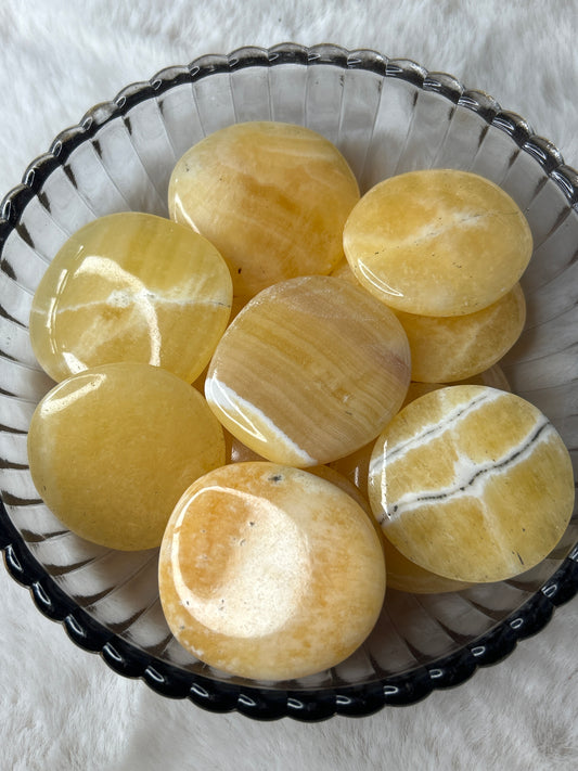 Orange Calcite Flat Stone
