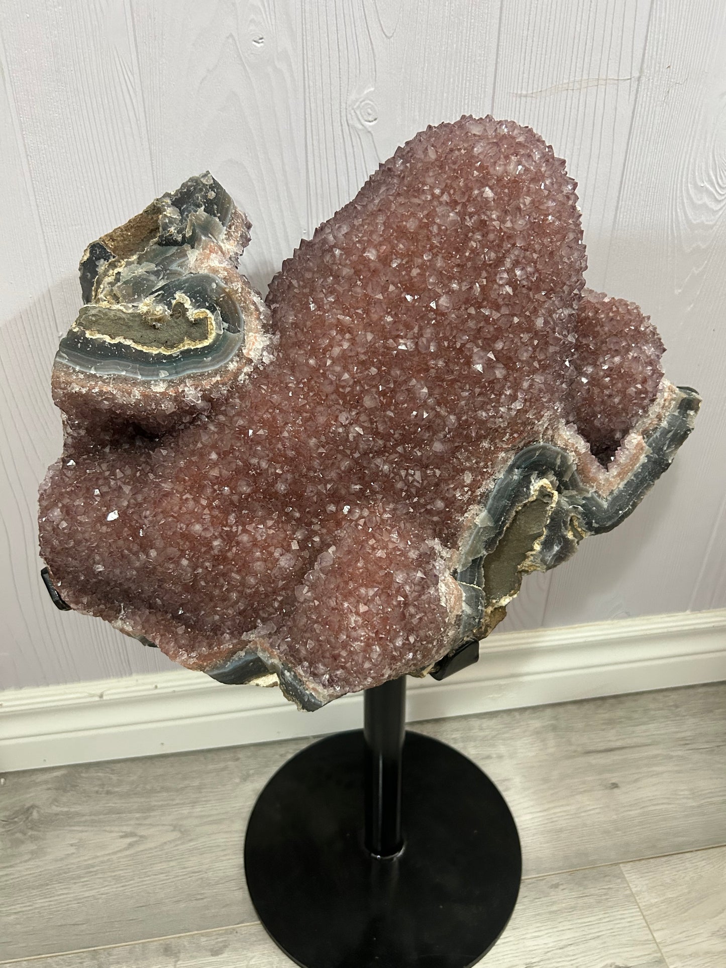 XXL Rainbow Amethyst Stalactite with Custom Stand