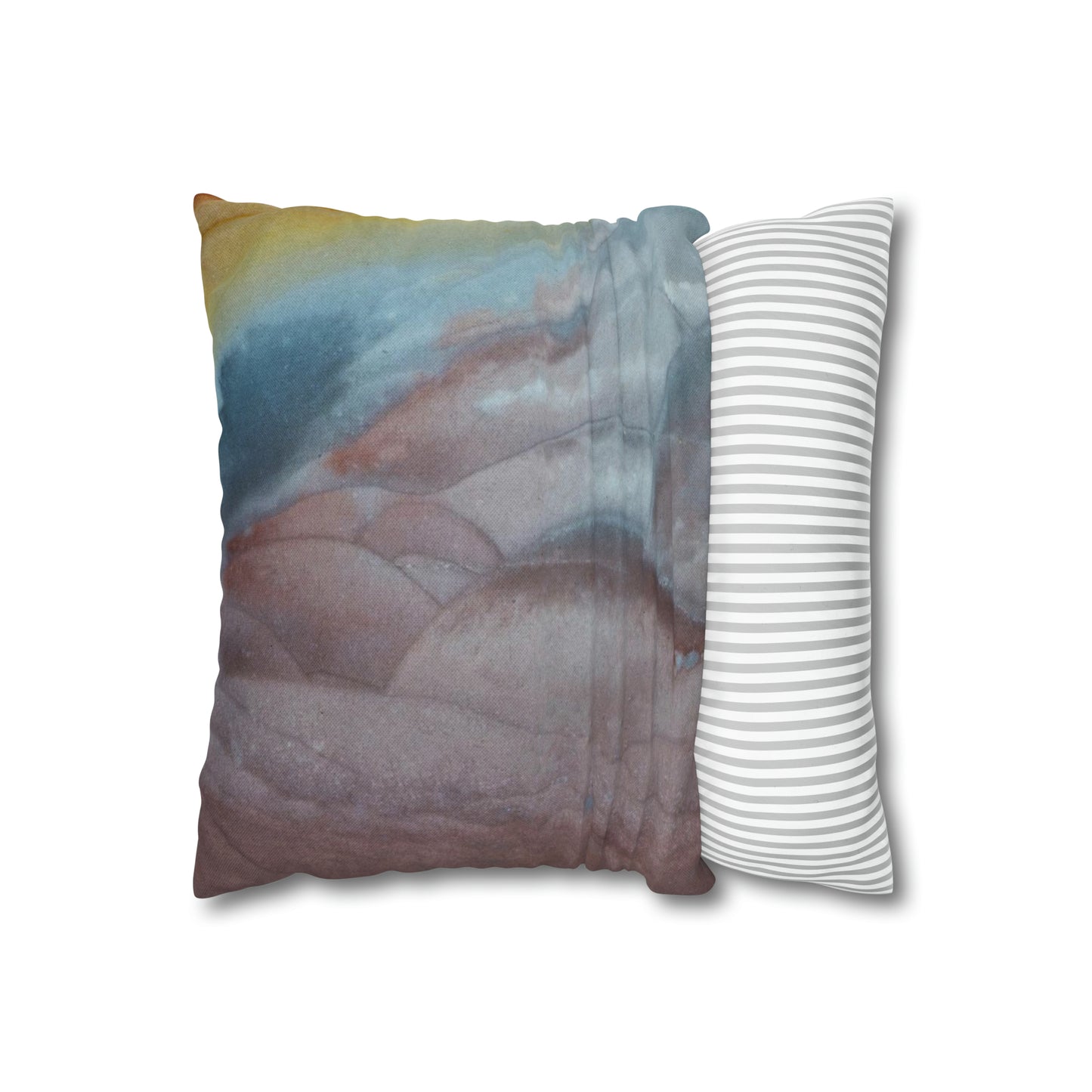 Polychrome Jasper Spun Polyester Square Pillow Case