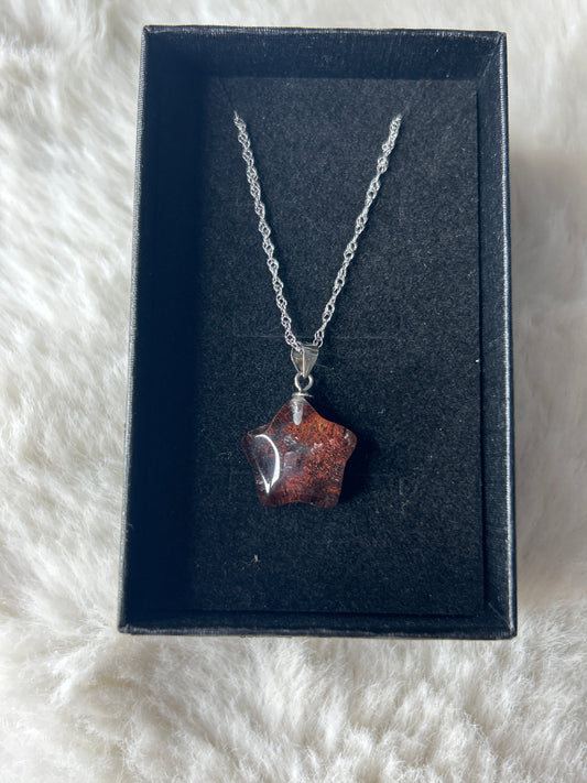 Garden Quartz Star Necklace 925 Sterling Silver