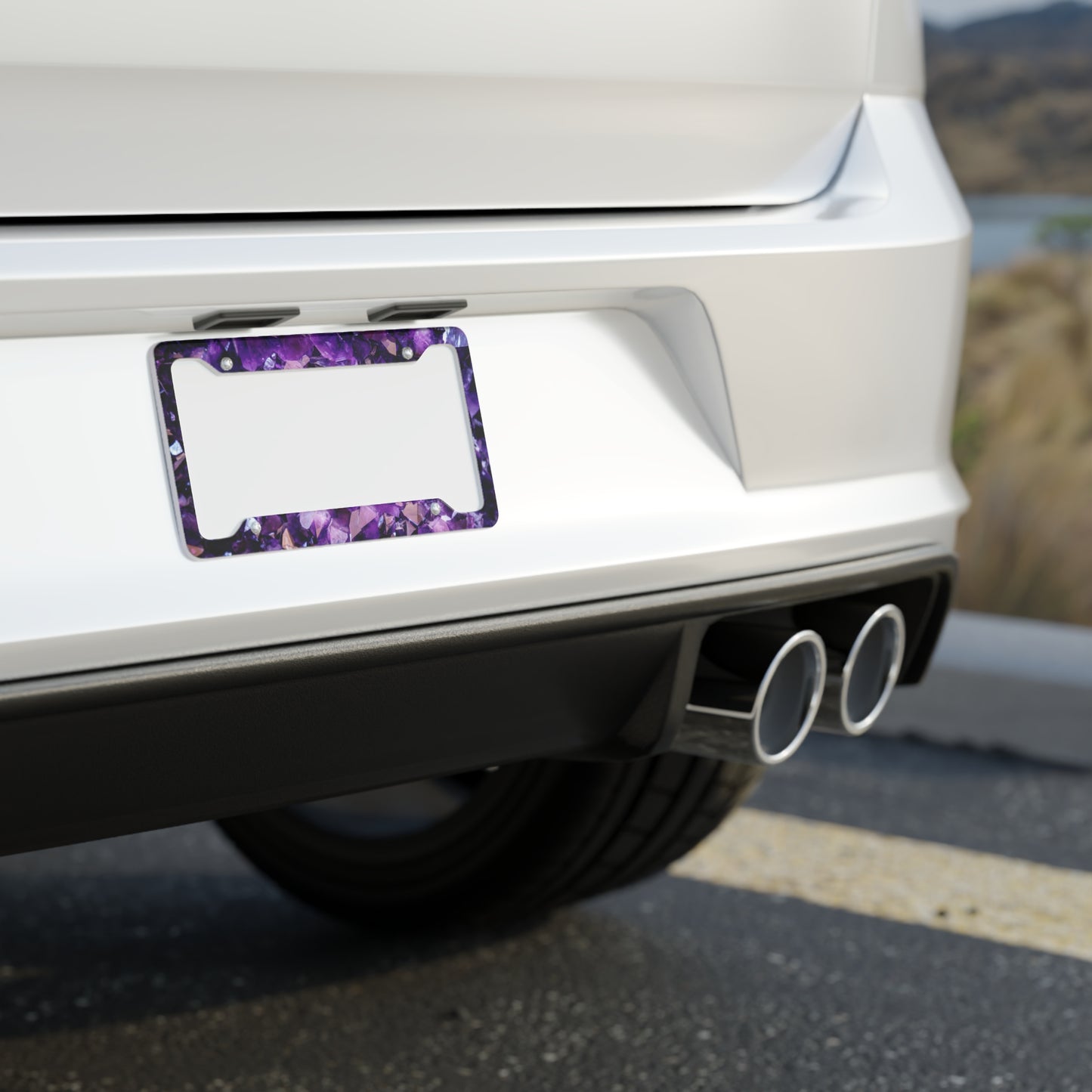 Amethyst License Plate Frame