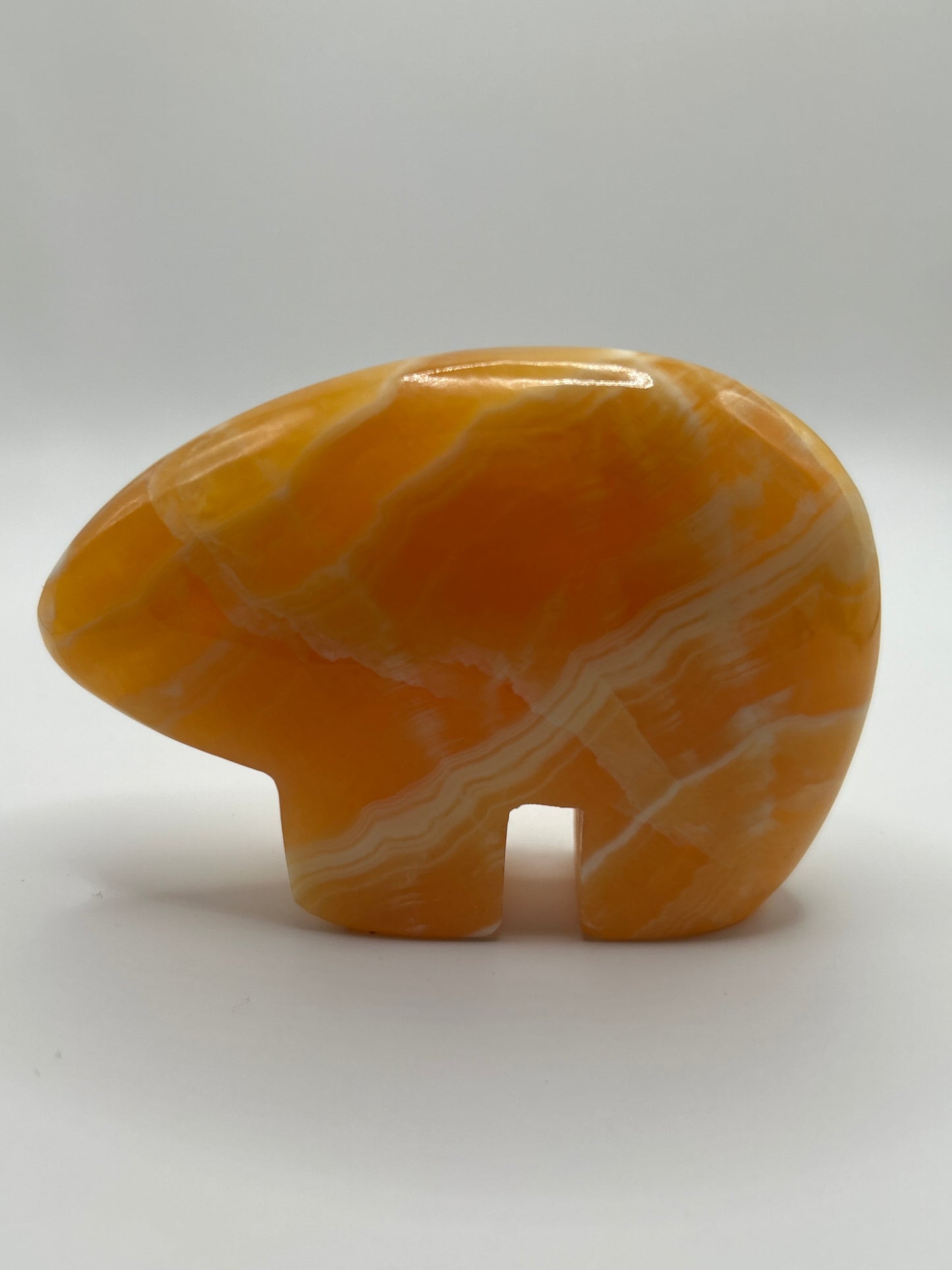 Orange Calcite Bear