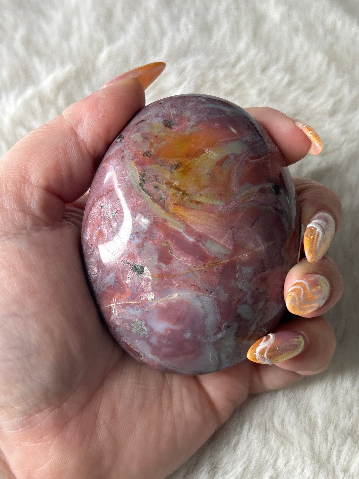 XL Ocean Jasper Palm Stone