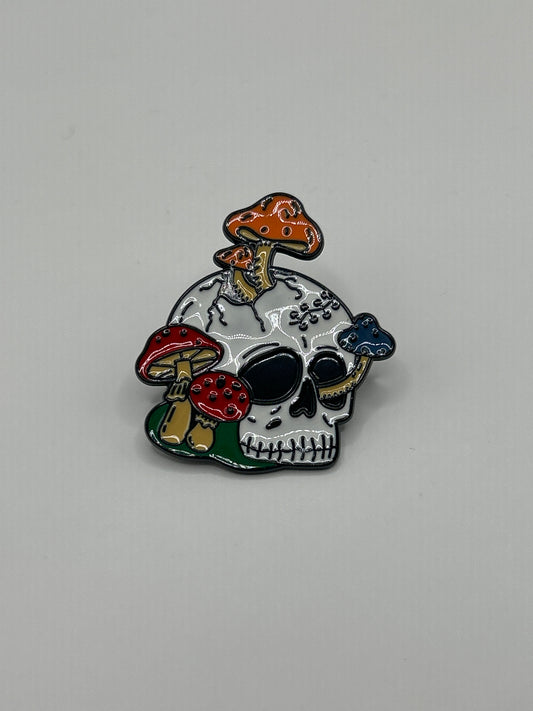 Mushroom Skull Pin