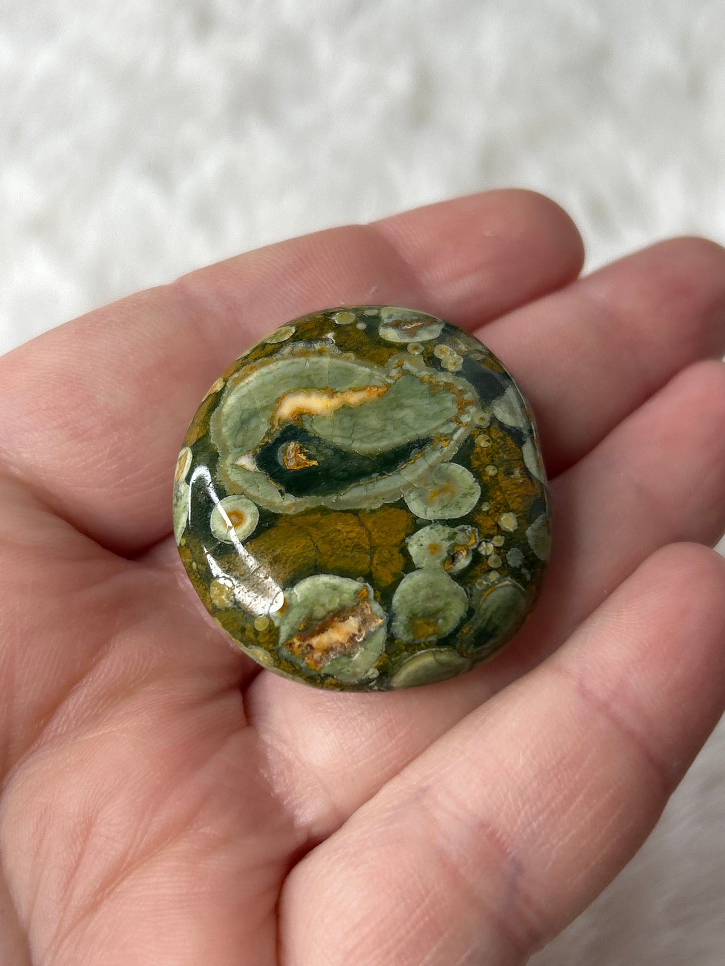 Small Rainforest Jasper Flat Stone