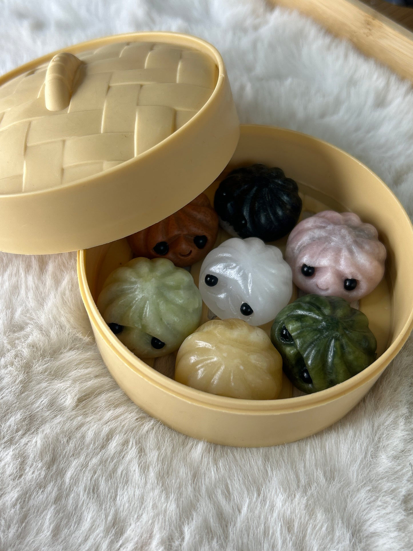 Crystal Dumplings in Steamer Basket set