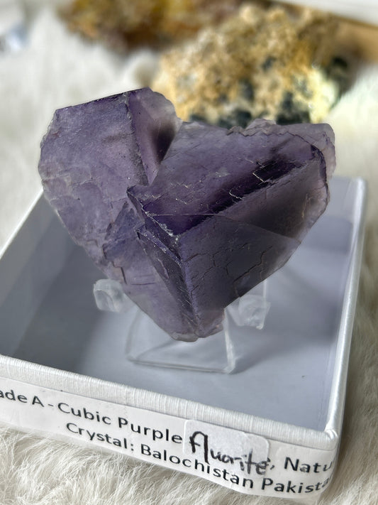A Grade Purple Cubic Fluorite- Pakistan