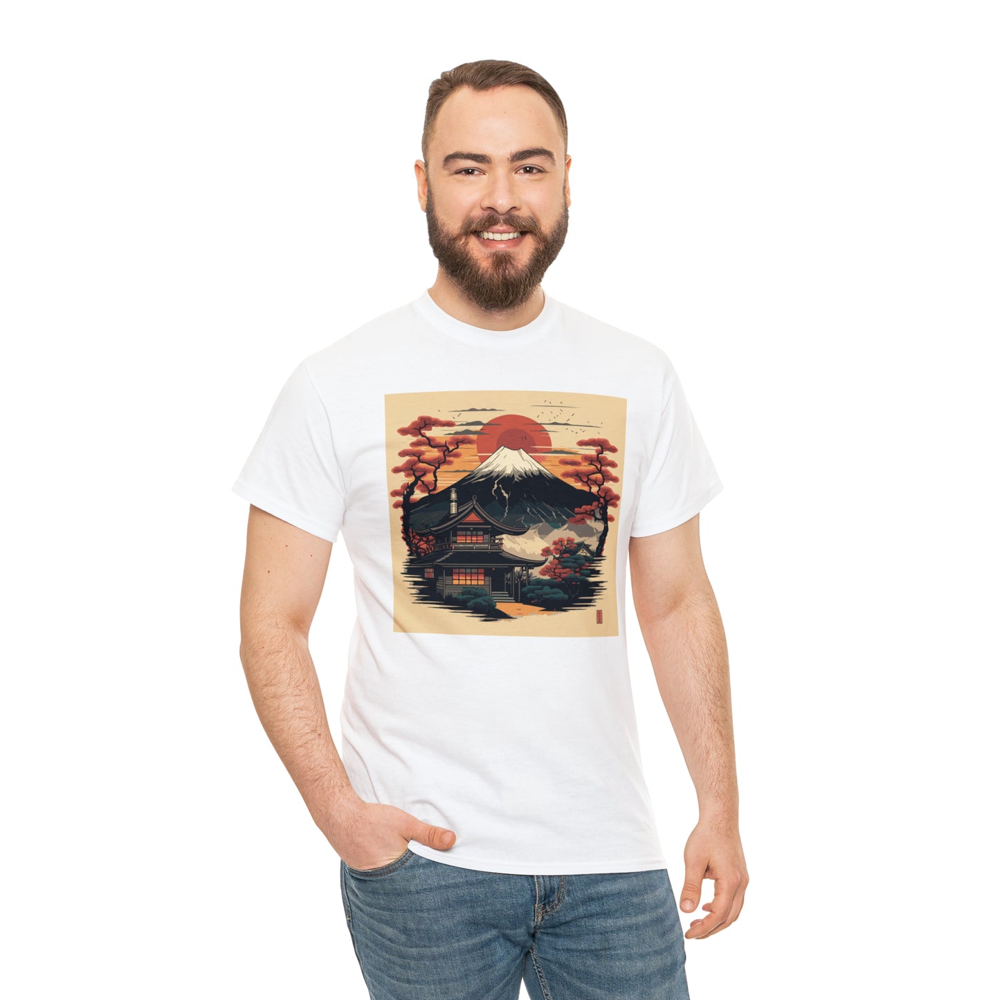 Mount Fuji Unisex Heavy Cotton Tee