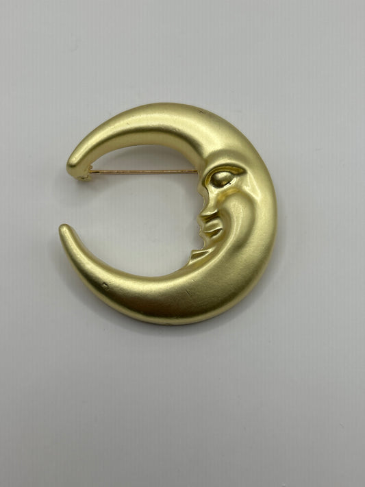 Crescent Moon Brooch
