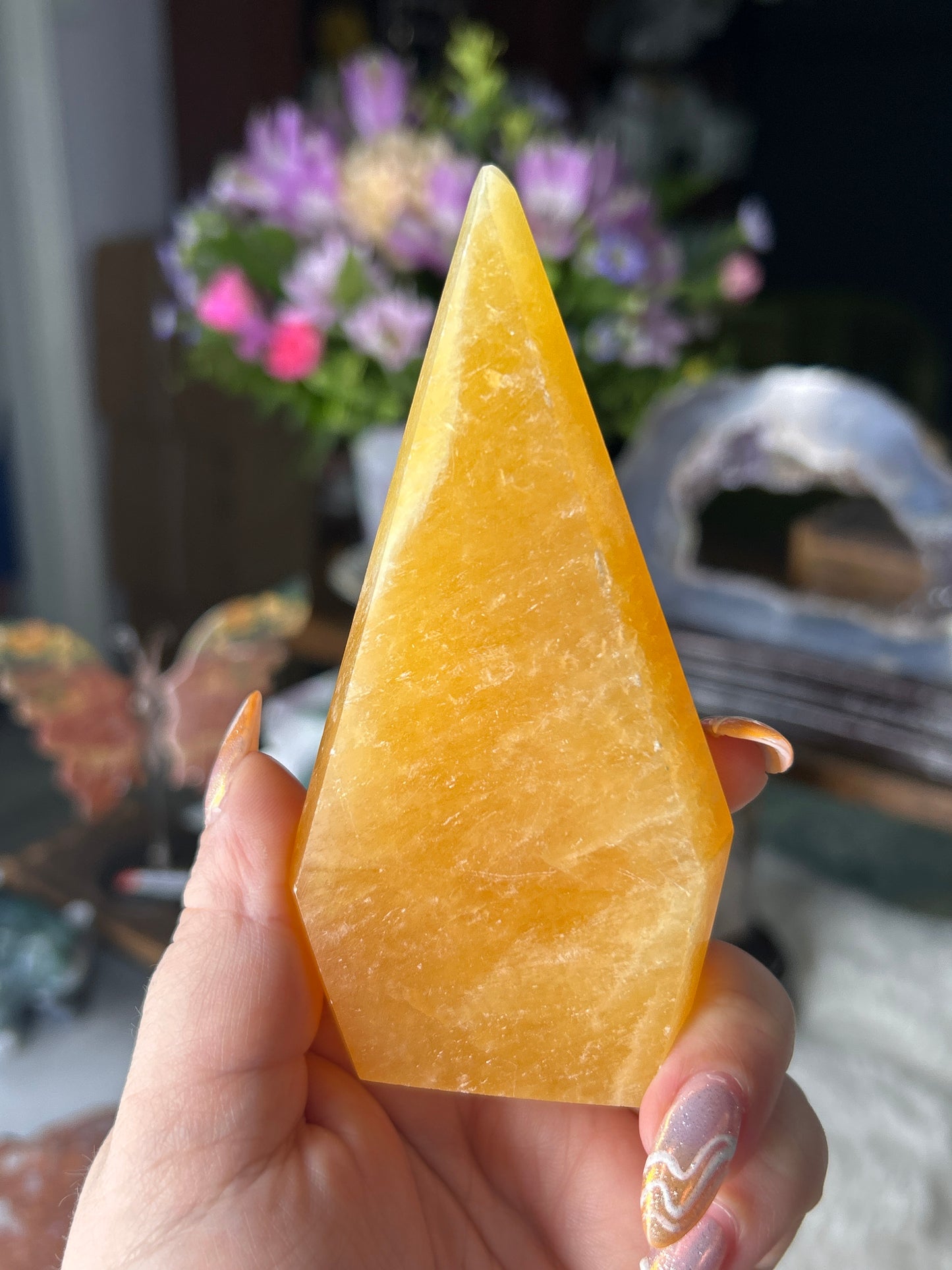 Orange Calcite Point
