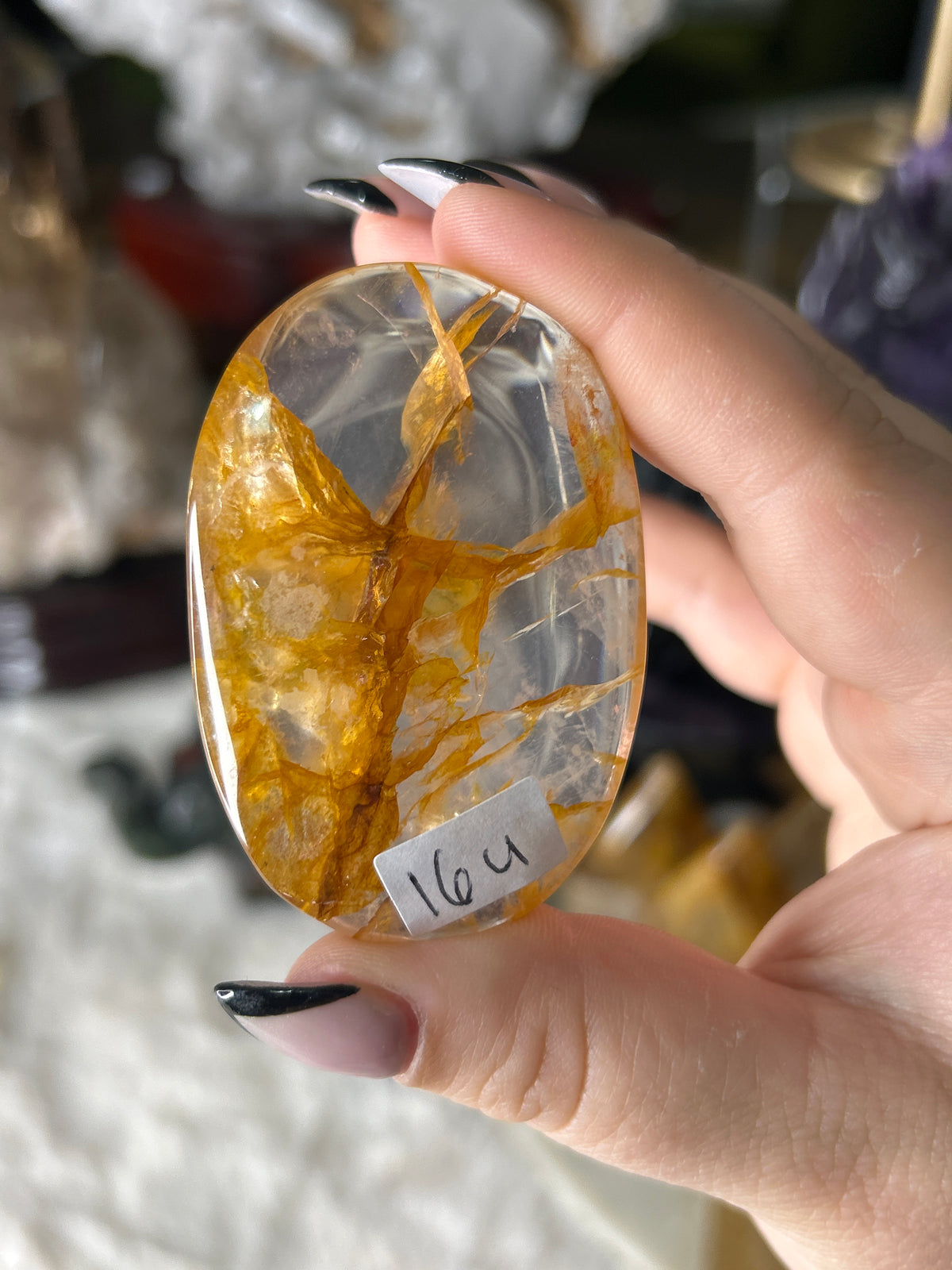 Golden Healer Palm Stone