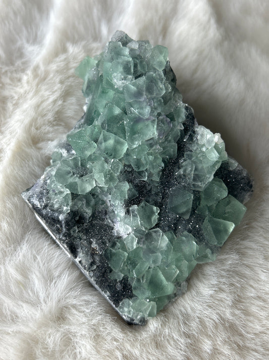Sparkly Octahedral Fluorite Specimen -China