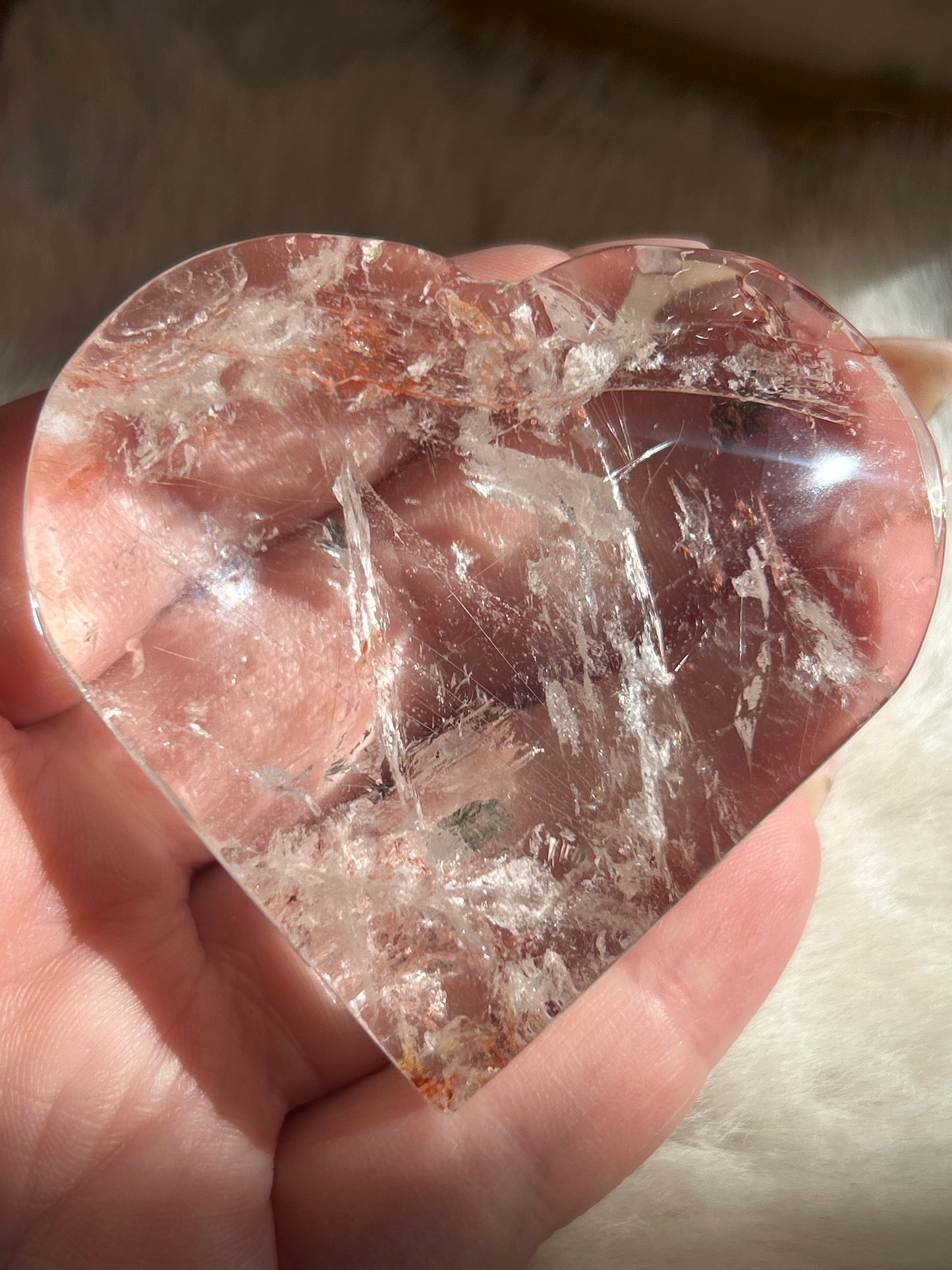Rutile in Quartz Heart