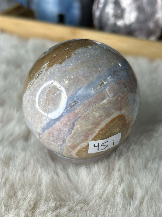 Pastel Ocean Jasper Sphere