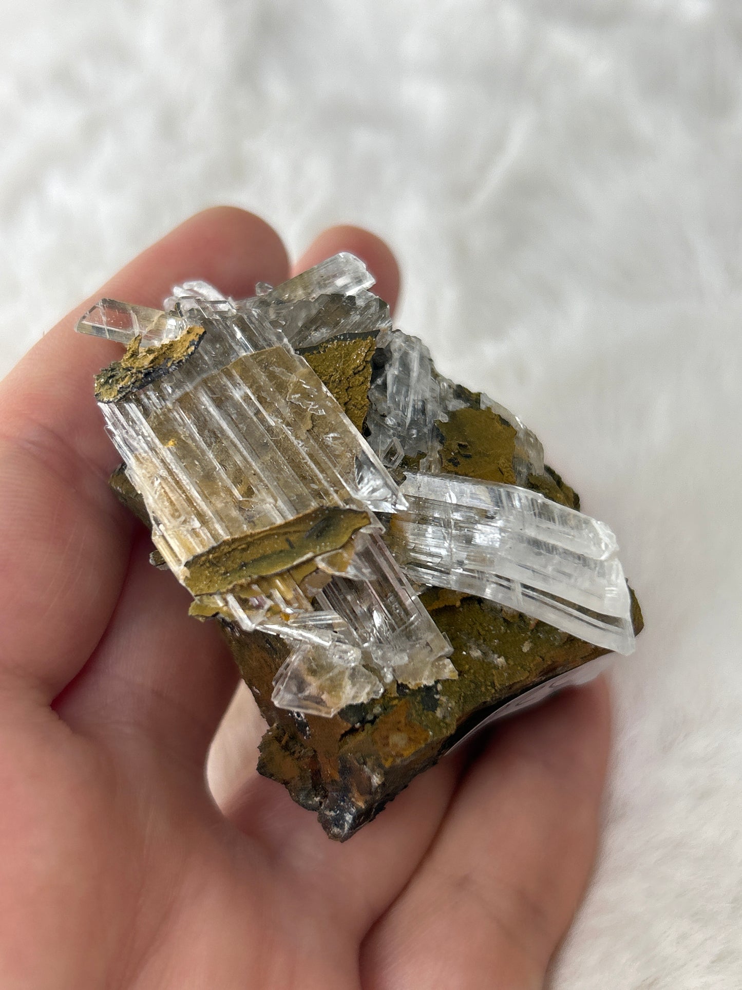 Crystal Clear Selenite on Matrix