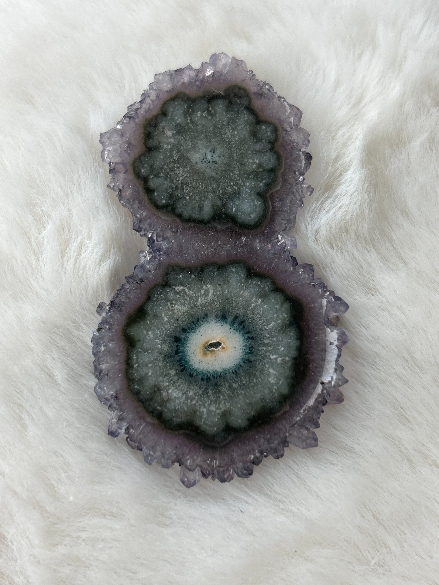 Amethyst Double Stalactite Slice