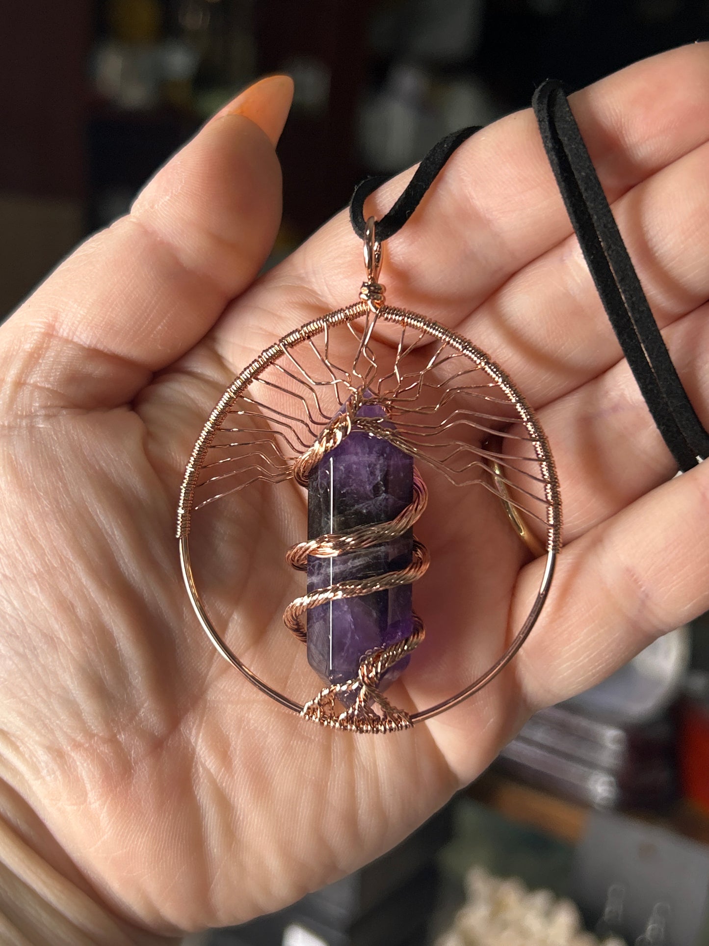 Amethyst Tree of Life Necklace