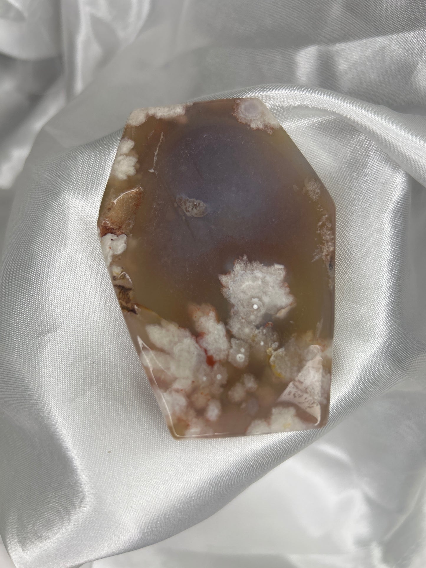 Flower Agate Coffin Dish