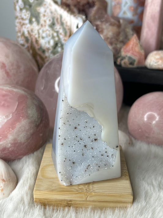 Druzy Agate Tower