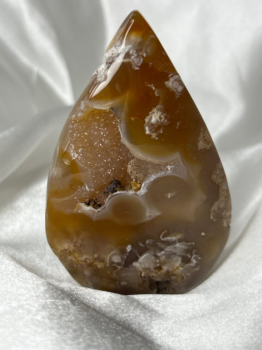 Druzy Flower Agate Droplet