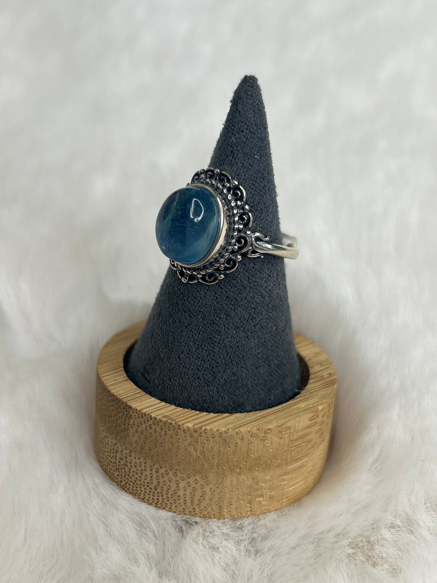 Aquamarine .925 Silver Ring