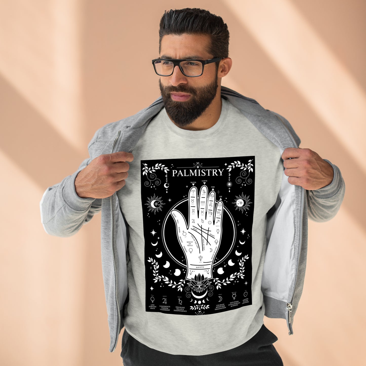 Palmistry Unisex Premium Crewneck Sweatshirt