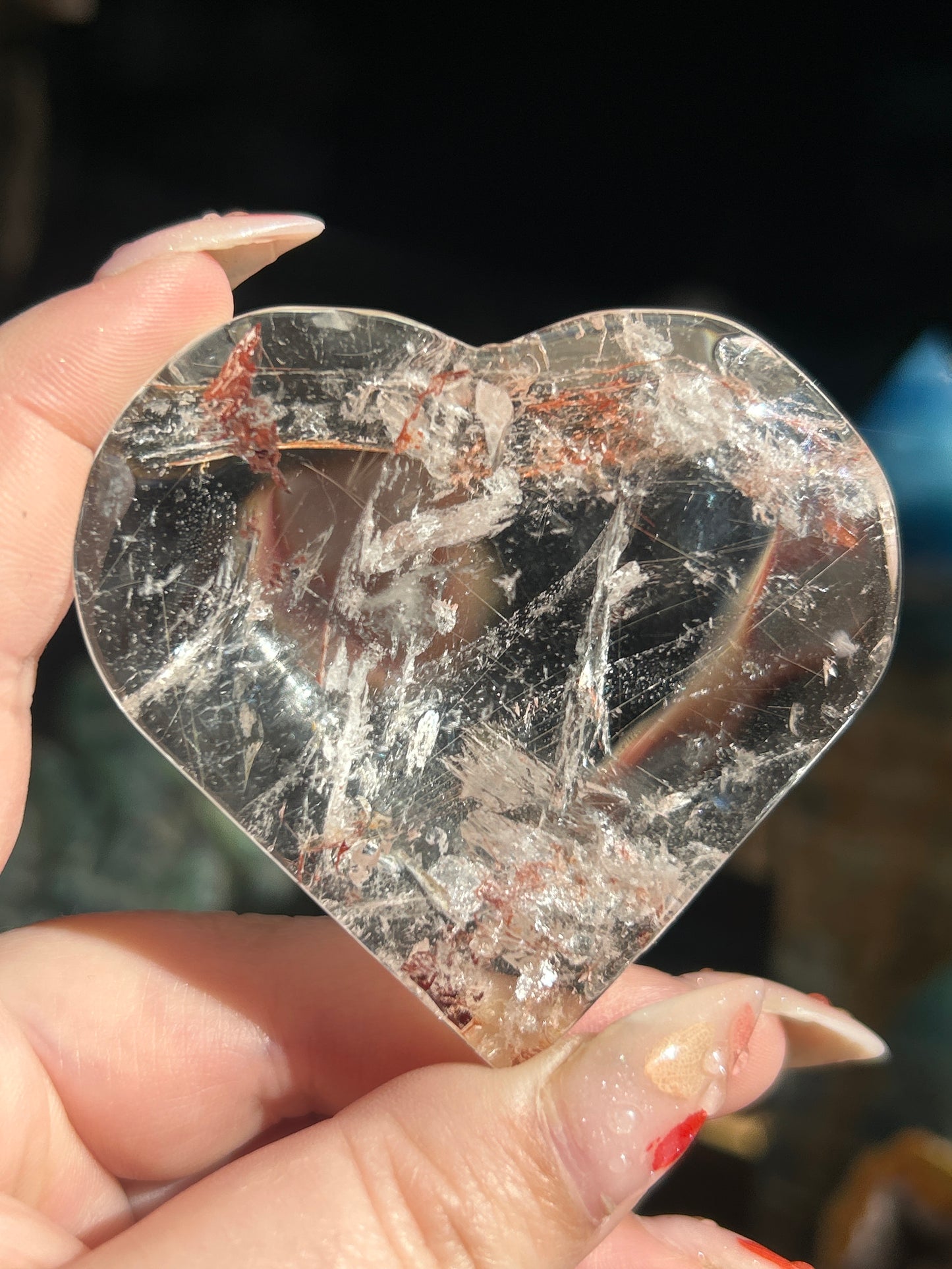 Rutile in Quartz Heart