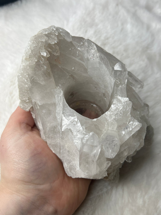 Brazil Quartz Candle Holder