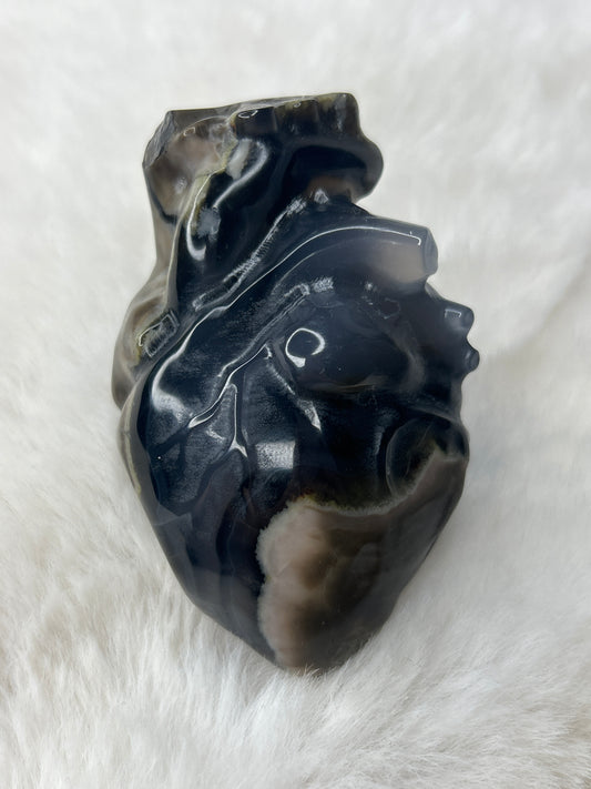 Volcano Agate Heart