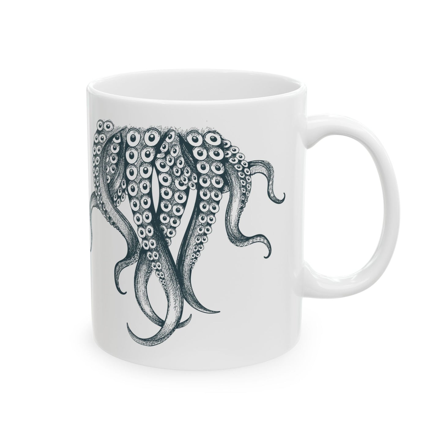 Octopus Ceramic Mug, (11oz, 15oz)